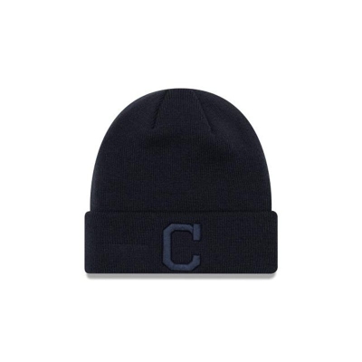 Sapca New Era Cleveland Indians MLB Tonal Cuff Knit Beanie - Albastri